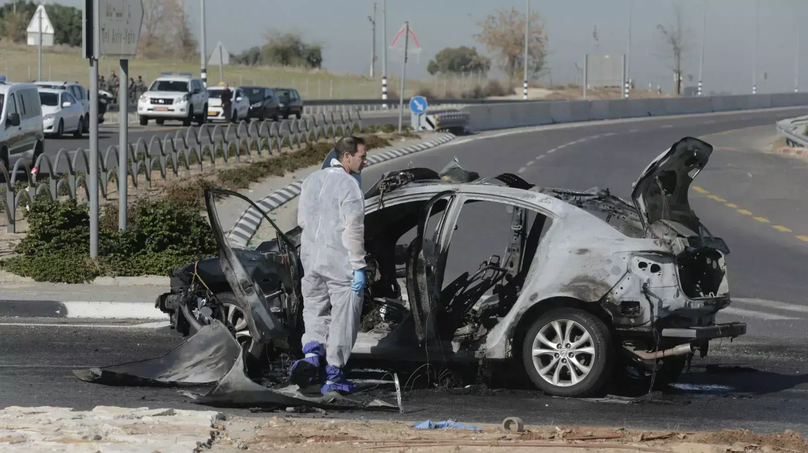 פיצוץ ברכב ברחוב מורן ברחובות. דצמבר 2013