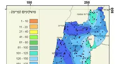 כמות המשקעים בדצמבר 2013 (מ"מ) כמות המשקעים בדצמבר 2013 (מ"מ)