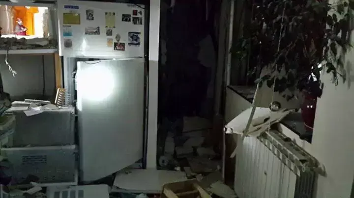 הדירה שנפגעה מפיצוץ בלון הגז, שכונת גילה בירושלים. ינואר 2014 הדירה שנפגעה מפיצוץ בלון הגז, שכונת גילה בירושלים. ינואר 2014
