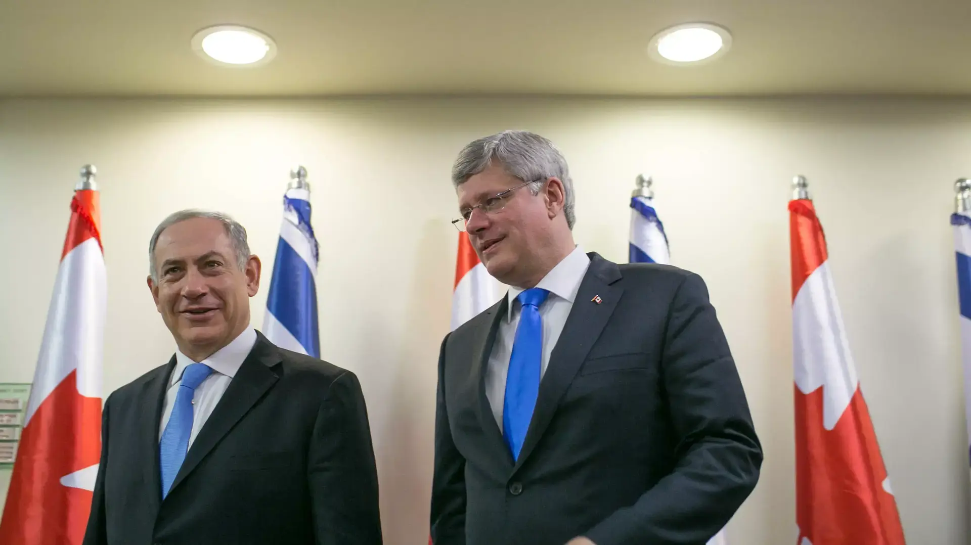 ראש ממשלת קנדה, סטיבן הארפר, בפגישה עם ראש הממשלה בנימין נתניהו במהלך ביקורו בישראל, ינואר 2014 ראש ממשלת קנדה, סטיבן הארפר, בפגישה עם ראש הממשלה בנימין נתניהו במהלך ביקורו בישראל, ינואר 2014