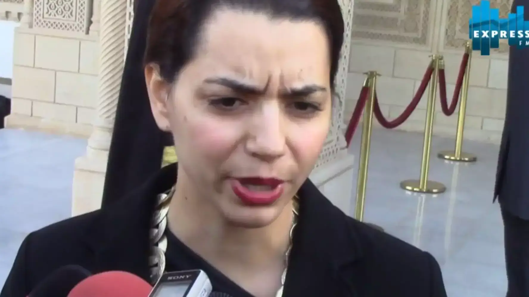 אמאל כרבול, שרת התרבות המתפטרת של תוניסיה. ינואר 2014