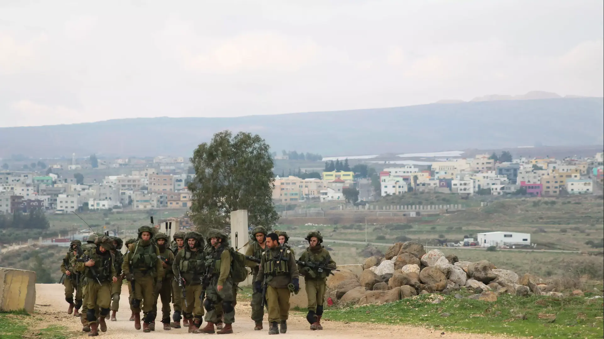 תרגיל של גדוד 101 של חטיבת צנחנים, בגבול לבנון. פברואר 2014