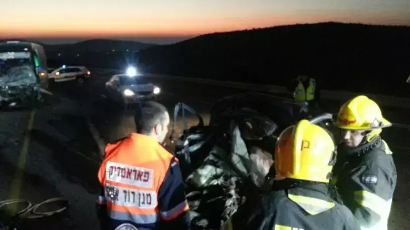 תאונת דרכים בין אוטובוס למכונית בכביש 85 בצפון, בין צומד נחל עמוד לצומת חלפתא תאונת דרכים בין אוטובוס למכונית בכביש 85 בצפון, בין צומד נחל עמוד לצומת חלפתא