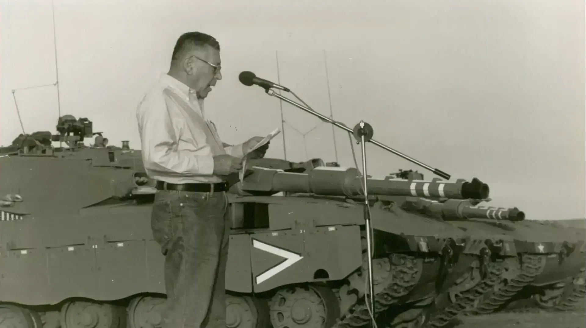 האלוף ישראל טל (טלי) בהשקות של טנק המרכבה האלוף ישראל טל (טלי) בהשקות של טנק המרכבה