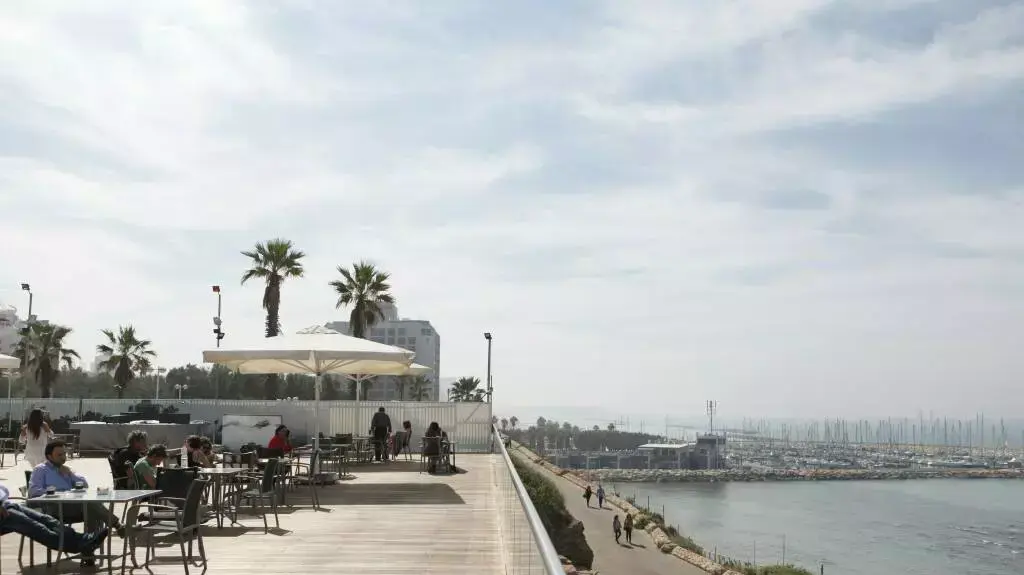 רוחצים בחוף הים בתל אביב רוחצים בחוף הים בתל אביב