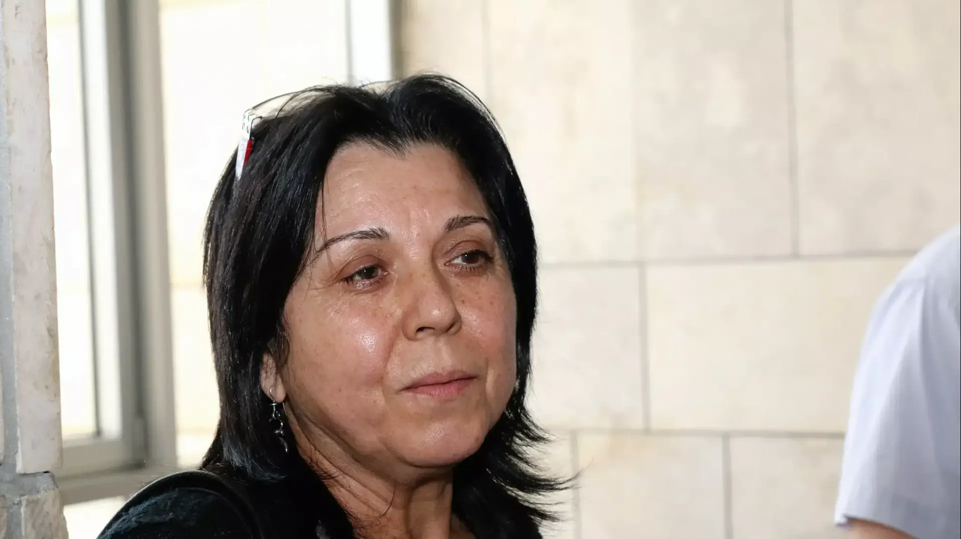 אילנה ראדה, אמה של תאיר ראדה בבית המשפט המחוזי, נצרת. פברואר 2014