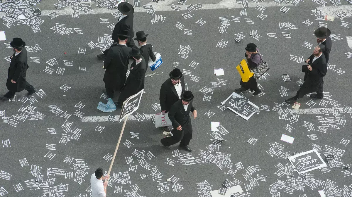 הכנות לקראת הפגנת החרדים בירושלים, פברואר 2014 הכנות לקראת הפגנת החרדים בירושלים, פברואר 2014