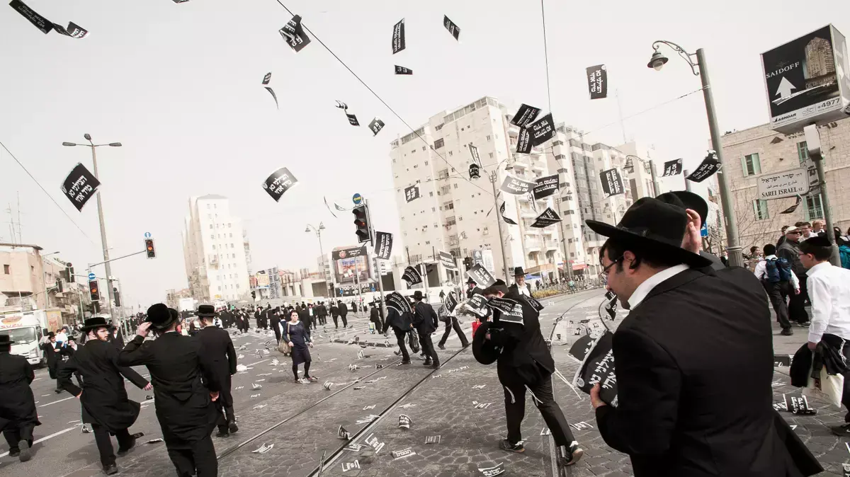 הכנות לקראת הפגנת החרדים בירושלים, פברואר 2014 הכנות לקראת הפגנת החרדים בירושלים, פברואר 2014