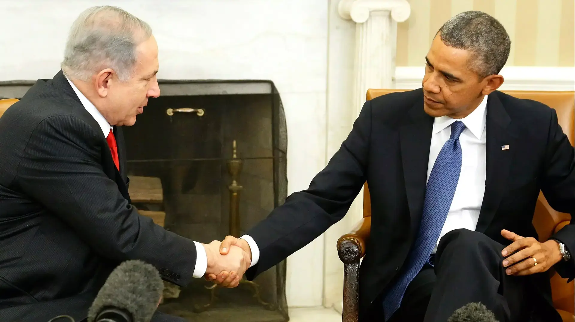 פגישת ראש הממשלה, בנימין נתניהו, עם הנשיא האמריקני, ברק אובמה, בבית הלבן, וושינגטון, פברואר 2014 פגישת ראש הממשלה, בנימין נתניהו, עם הנשיא האמריקני, ברק אובמה, בבית הלבן, וושינגטון, פברואר 2014