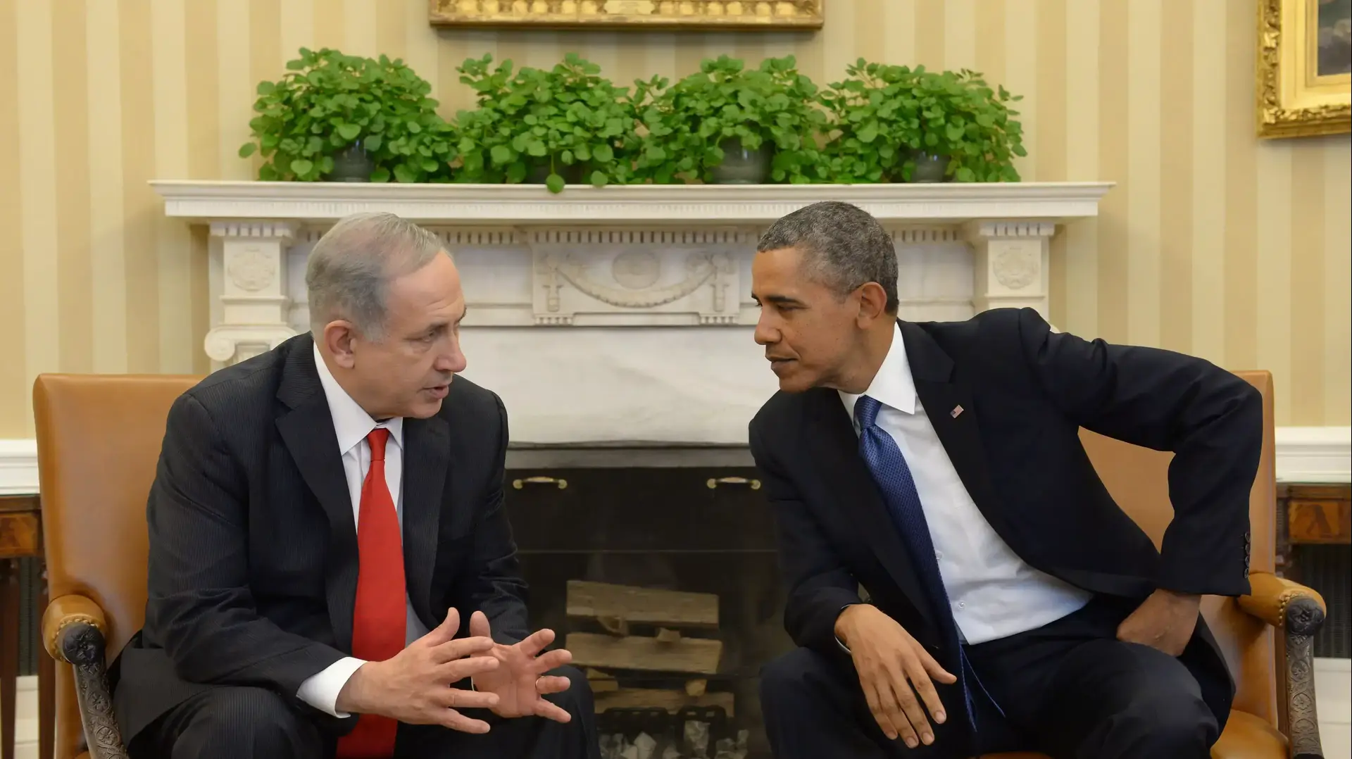 פגישת ראש הממשלה, בנימין נתניהו, עם הנשיא האמריקני, ברק אובמה, בבית הלבן, וושינגטון, פברואר 2014