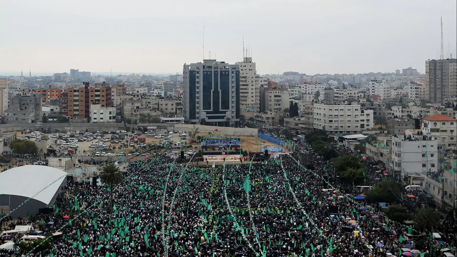 עצרת חמאס לציון עשור למותו של השייח אחמד יאסין בעזה, מרץ 2014 עצרת חמאס לציון עשור למותו של השייח אחמד יאסין בעזה, מרץ 2014