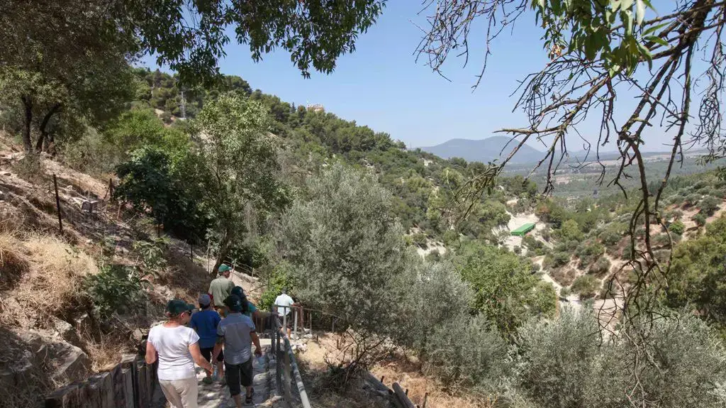 מטיילים בפארק עמק תכלת. אפריל 2014 מטיילים בפארק עמק תכלת. אפריל 2014