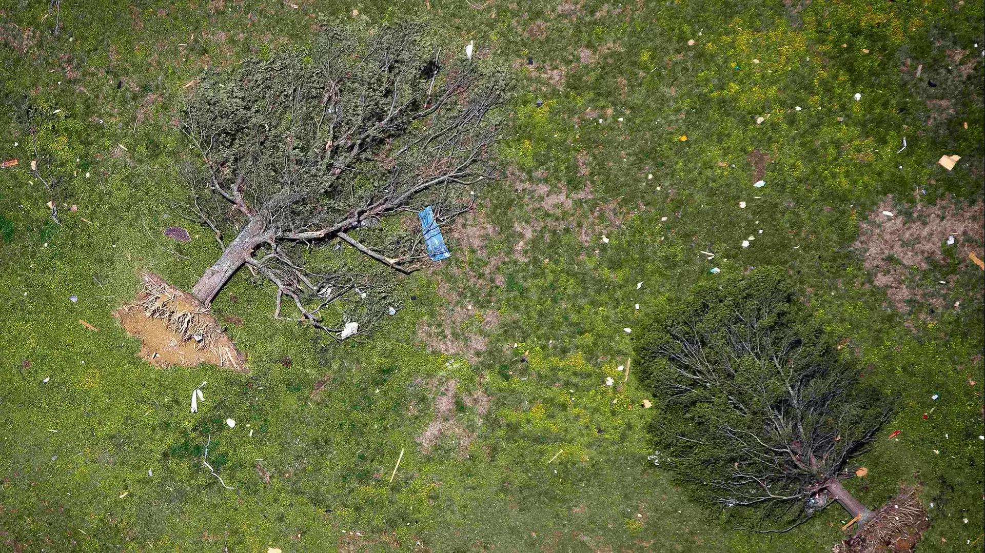 נזקי פגיעת סופת טורנדו בעיר וילוניה  ארקנסו, 29 באפריל 2014