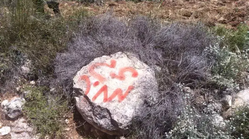 חשד לתג מחיר ליד ההתנחלות בת עין שבגוש עציון