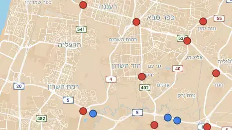 מיפוי מצלמות תנועה
