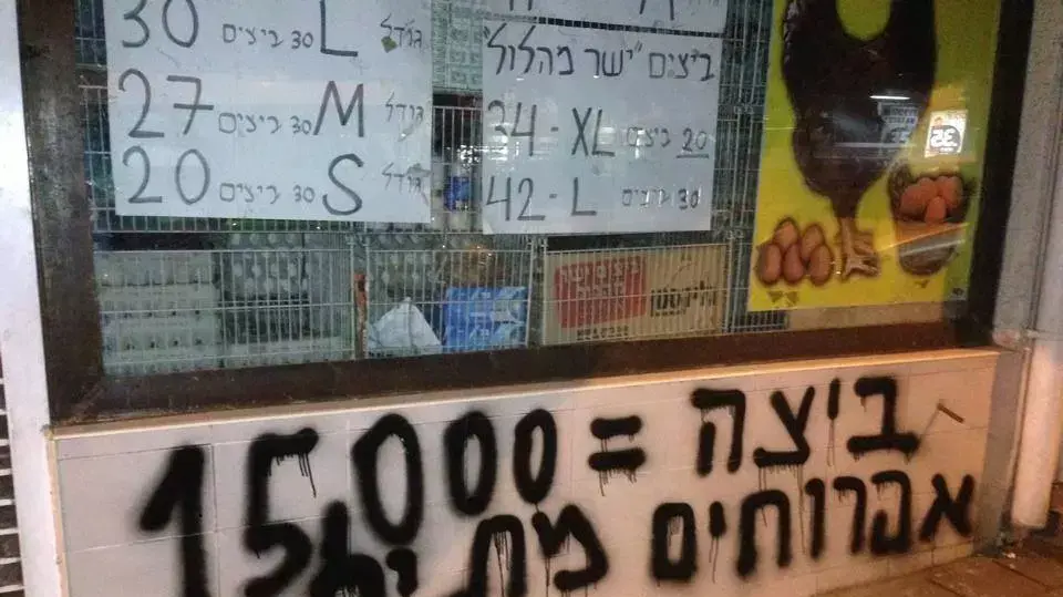 "תג מחיר" של טבעונים נגד חנויות בשר, דגים וביצים בתל אביב. 23 במאי 2014 "תג מחיר" של טבעונים נגד חנויות בשר, דגים וביצים בתל אביב. 23 במאי 2014