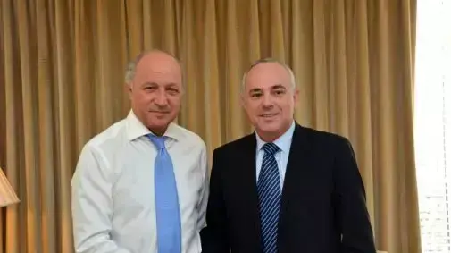 השר יובל שטייניץ ושר החוץ הצרפתי, לורן פאביוס, בתמונה שפירסם בשבוע שעבר משרד החוץ הצרפתי, מאי 2014 השר יובל שטייניץ ושר החוץ הצרפתי, לורן פאביוס, בתמונה שפירסם בשבוע שעבר משרד החוץ הצרפתי, מאי 2014