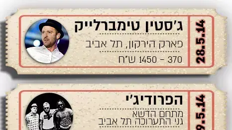 לוח הופעות קיץ 2014 לוח הופעות קיץ 2014