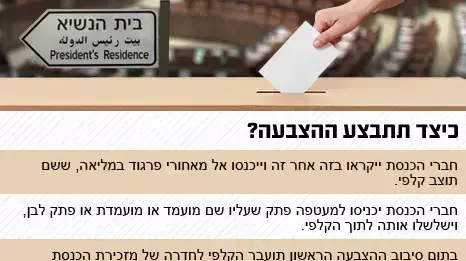 כך תתבצע ההצבעה כך תתבצע ההצבעה