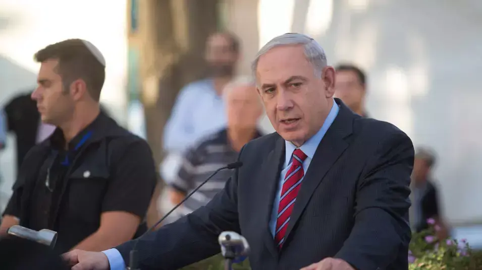 בנימין נתניהו בטקס לזכר חללי אלטלנה, בית העלמין נחלת יצחק בנימין נתניהו בטקס לזכר חללי אלטלנה, בית העלמין נחלת יצחק
