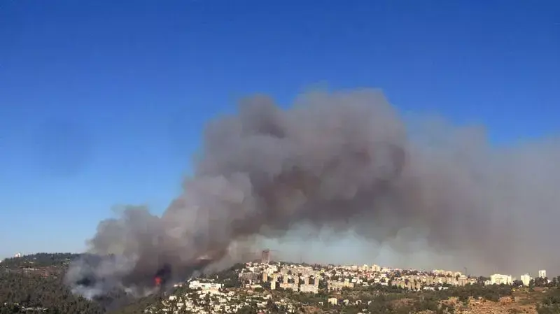 שריפה בעין כרם, ירושלים שריפה בעין כרם, ירושלים