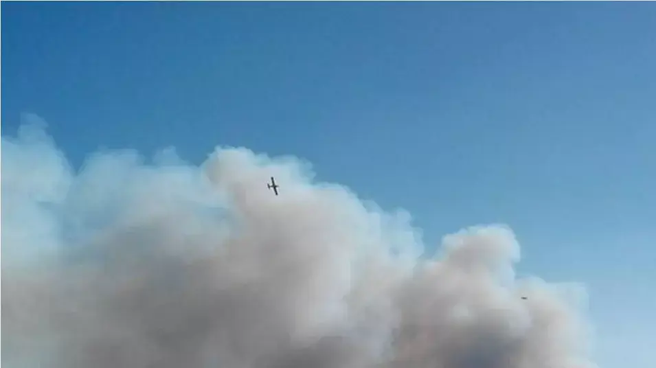 שריפה השריפה כפי שנצפית מקומה 15 במגדל העיר, ירושלים שריפה השריפה כפי שנצפית מקומה 15 במגדל העיר, ירושלים