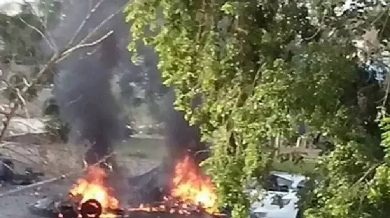 זירת פיצוץ כלי רכב באור עקיבא, יוני 2014