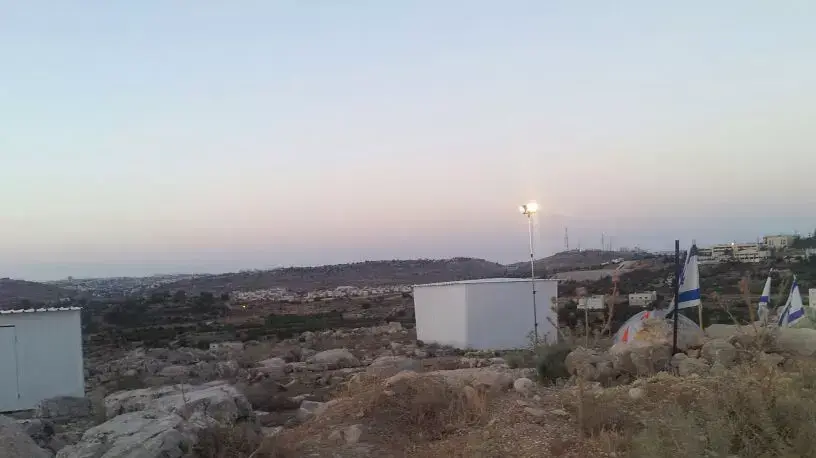 מאחז "תלמי חיים", שהוקם בתגובה לרצח שלושת הנערים מאחז "תלמי חיים", שהוקם בתגובה לרצח שלושת הנערים