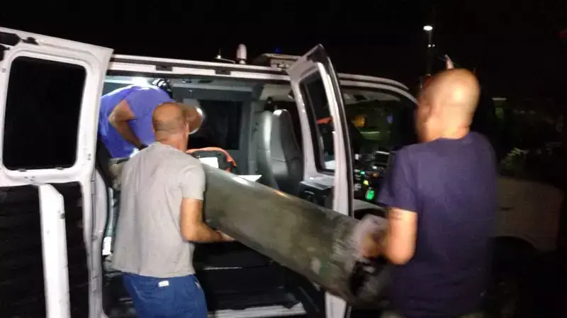 רקטה נפלה באזור חדרה רקטה נפלה באזור חדרה