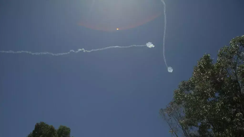 כיפת ברזל יירטה רקטה בעוטף עזה, 11 ביולי 2014 כיפת ברזל יירטה רקטה בעוטף עזה, 11 ביולי 2014