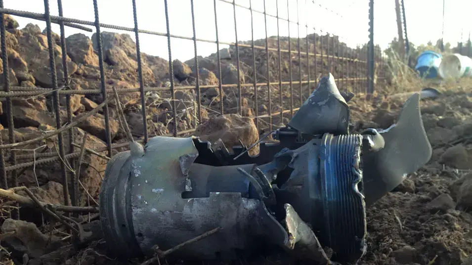 נפילת רקטה שנורתה לעבר רמת הגולן, יולי 2014 נפילת רקטה שנורתה לעבר רמת הגולן, יולי 2014