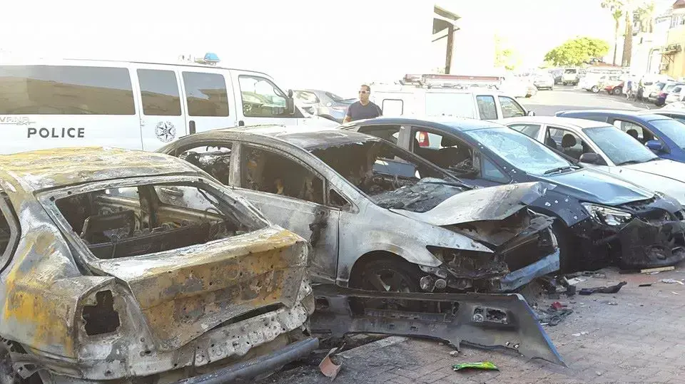 הבוקר שאחרי נפילת הרקטה באילת, יולי 2014
