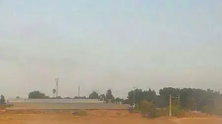 נפילת רקטה בשטח פתוח באזור גן יבנה הערב, יולי 2014