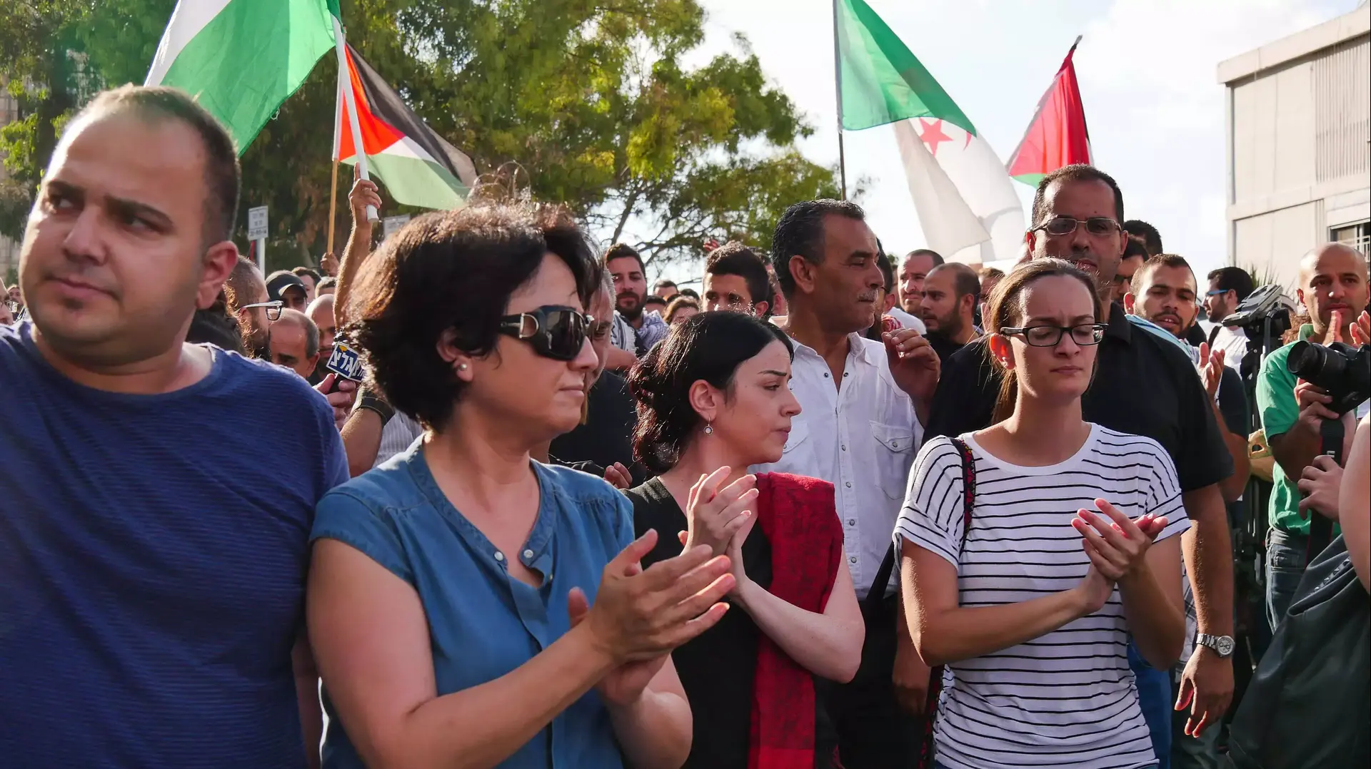 הפגנה נגד מבצע צוק איתן, חיפה הפגנה נגד מבצע צוק איתן, חיפה