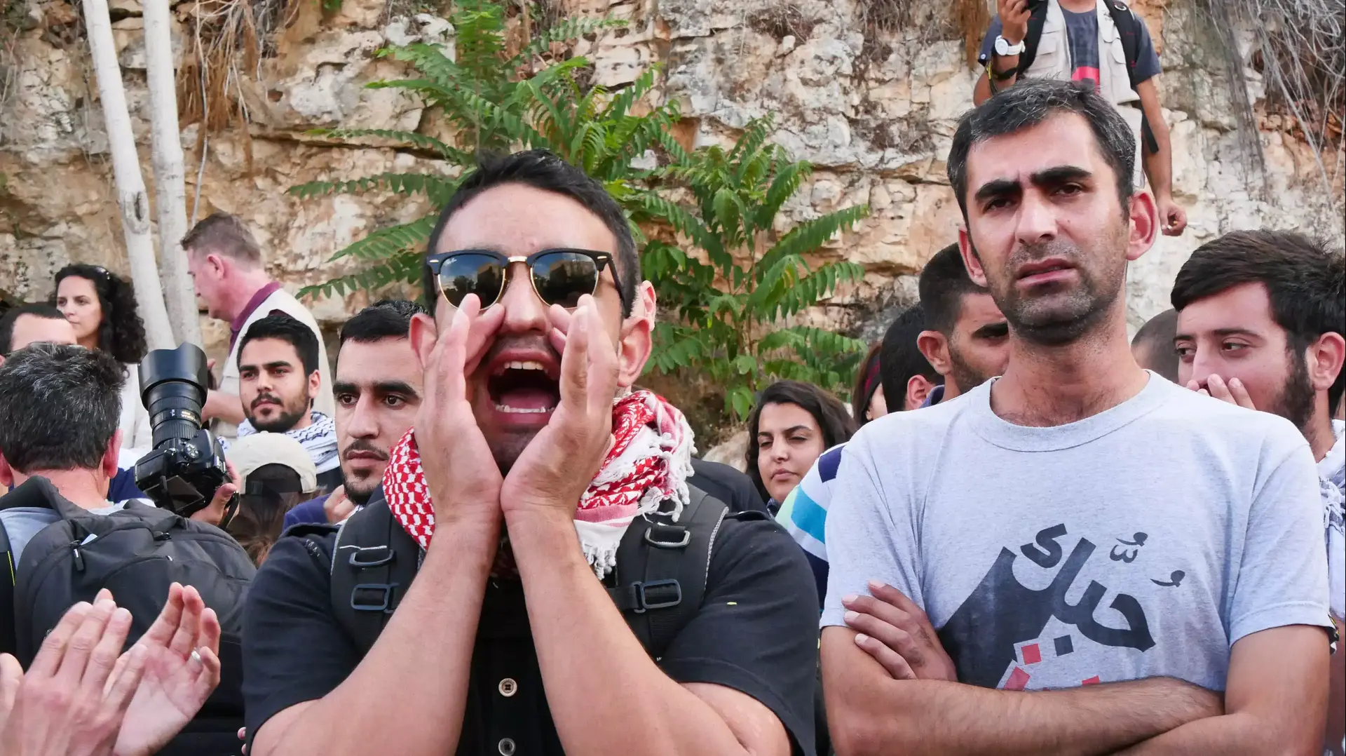 הפגנה נגד מבצע צוק איתן, חיפה הפגנה נגד מבצע צוק איתן, חיפה