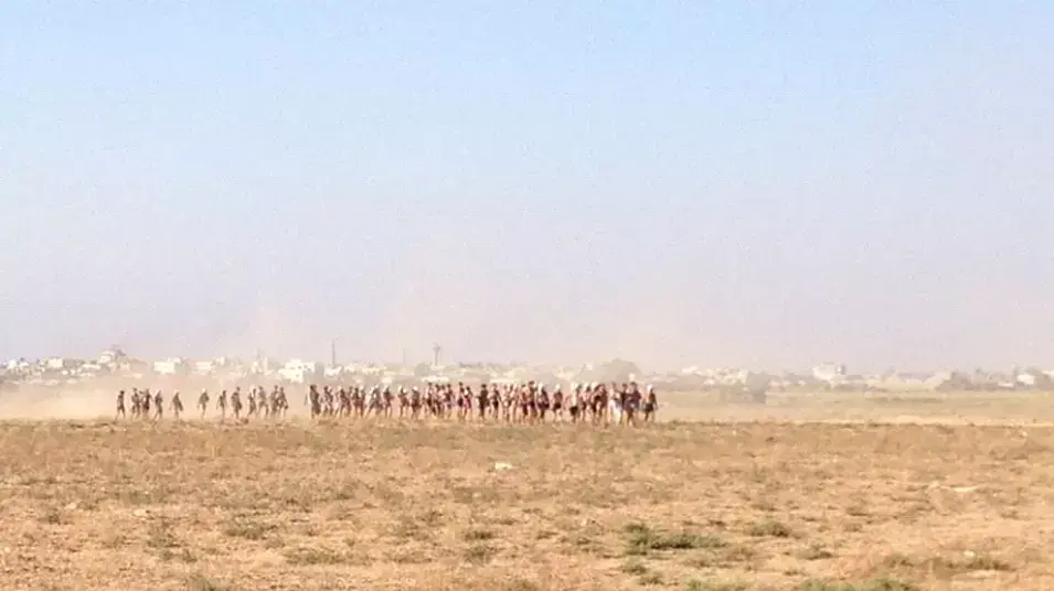 150 עצורי חמאס מובלים לישראל מרצועת עזה 150 עצורי חמאס מובלים לישראל מרצועת עזה