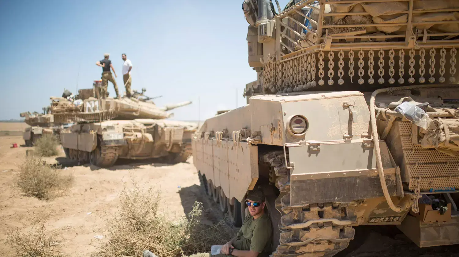 כוחות צה"ל הבוקר בגבול רצועת עזה, יולי 2014 כוחות צה"ל הבוקר בגבול רצועת עזה, יולי 2014