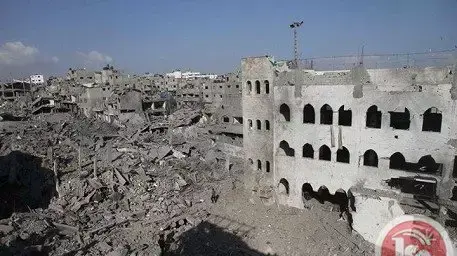 ההריסות שנראו בשג'אעיה במהלך הפסקת האש במבצע צוק איתן, יולי 2014