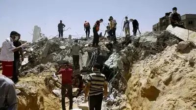 הריסות ברפיח אחרי הפצצות צה"ל, 1 באוגוסט 2014 הריסות ברפיח אחרי הפצצות צה"ל, 1 באוגוסט 2014
