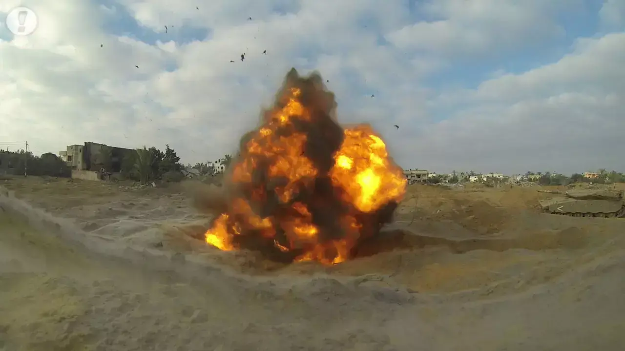  תיעוד: פיצוץ המנהרה ממנה הופעל המטען בבית הממולכד