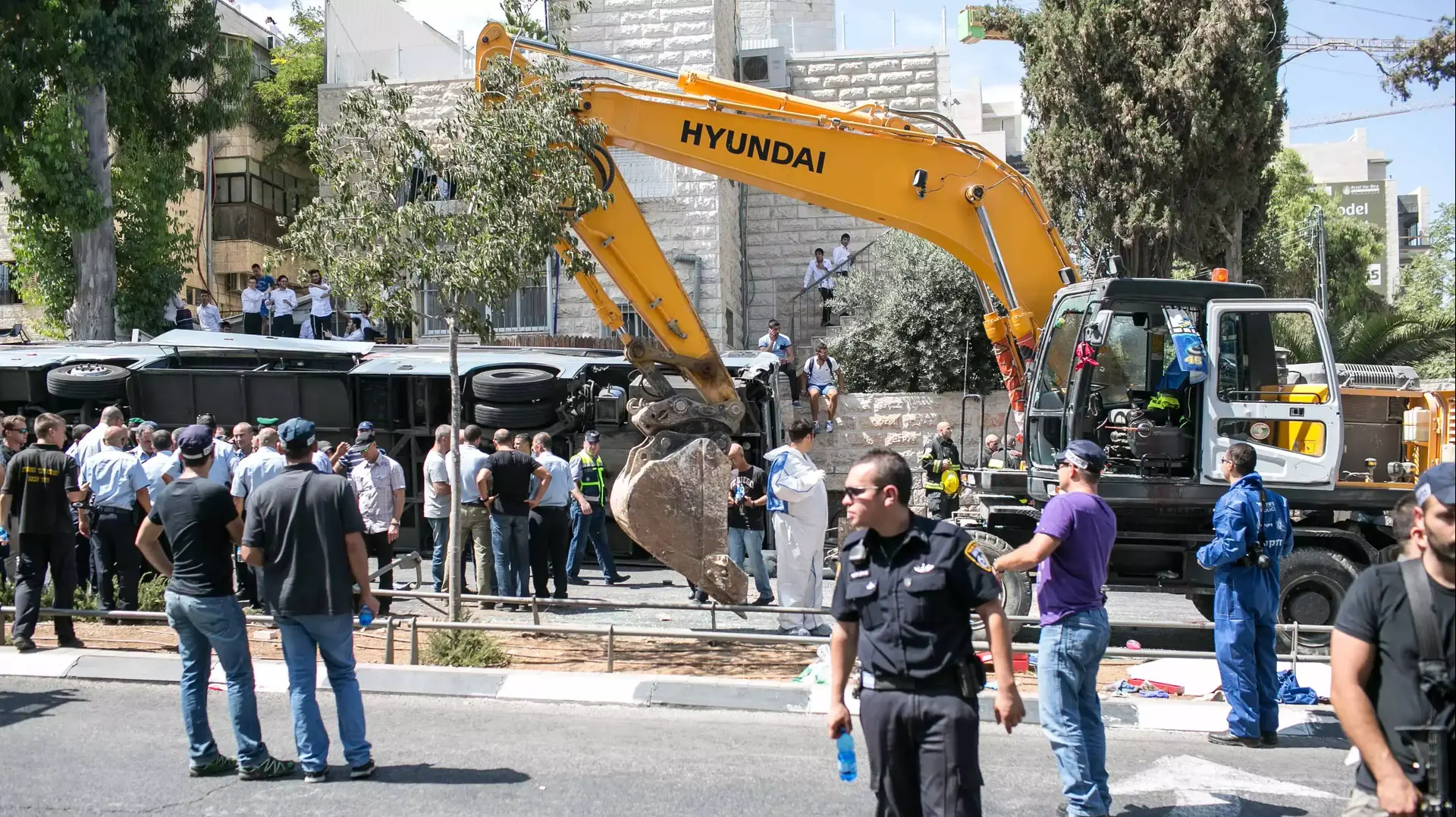זירת פיגוע הדריסה בירושלים, אוגוסט 2014 זירת פיגוע הדריסה בירושלים, אוגוסט 2014