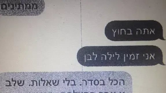 התכתבות בין החוקר הפרטי לבין המתווך של אלי מוסלי וגלעד גרנביץ התכתבות בין החוקר הפרטי לבין המתווך של אלי מוסלי וגלעד גרנביץ