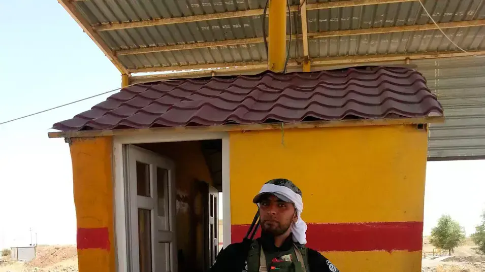 לוחמי דאעש במחסומים בחזאר, גבול כורדיסטאן