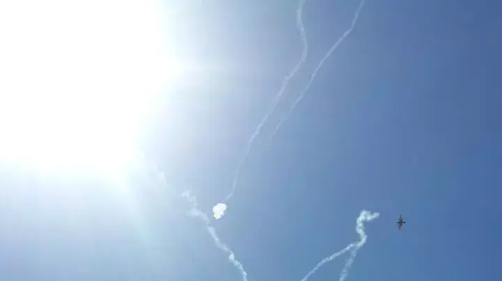 כיפת ברזל יירטה רקטה בשמי אשקלון  ה-23 באוגוסט 2014