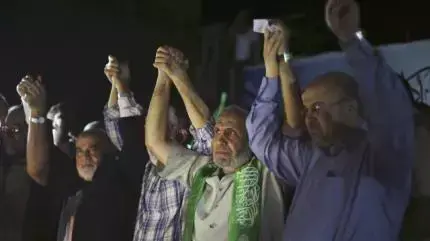 חגיגות בעזה לאחר הפסקת האש חגיגות בעזה לאחר הפסקת האש