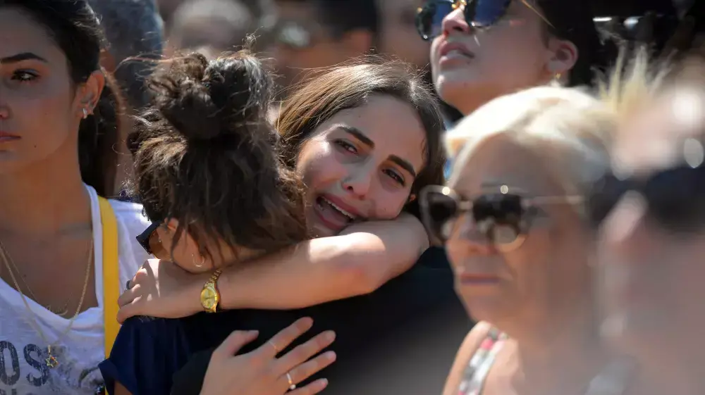 הלווייתו של נתנאל ממן שנפגע מרקטה, גן יבנה הלווייתו של נתנאל ממן שנפגע מרקטה, גן יבנה