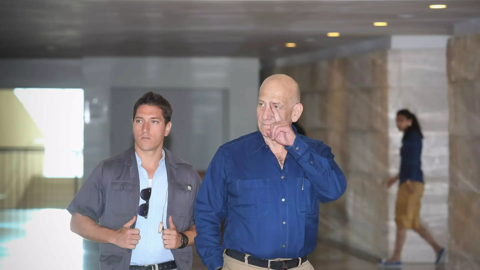 אהוד אולמרט  בדיון בעליון בבקשה לדחיית מועד תחילת ריצוי העונש בתיק הולילנד, ספטמבר 2014