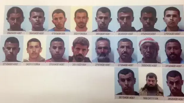 חברי כנופיות הבדואים אבו דאוק וג'עאלין שנעצרו בחשד לסחיטה באיומים של בתי עסק באזור מישור אדומים חברי כנופיות הבדואים אבו דאוק וג'עאלין שנעצרו בחשד לסחיטה באיומים של בתי עסק באזור מישור אדומים