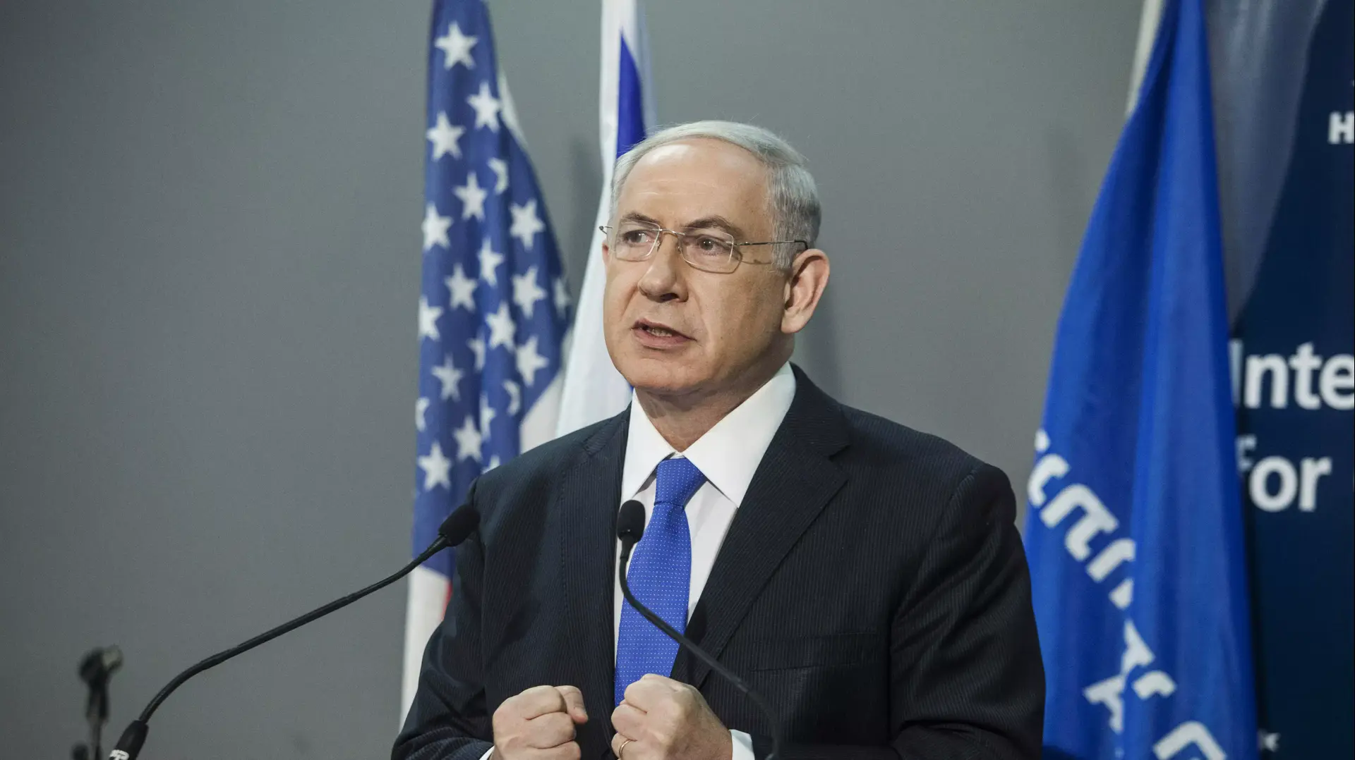 ראש הממשלה בנימין נתניהו בכנס של המכון הבינלאומי למדיניות נגד טרור. הרצליה, 11 בספטמבר 2014
