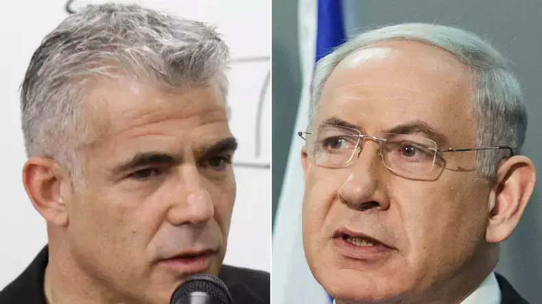 ראש הממשלה בנימין נתניהו ושר האוצר יאיר לפיד